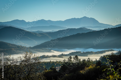 mountain landscape with fog © arena