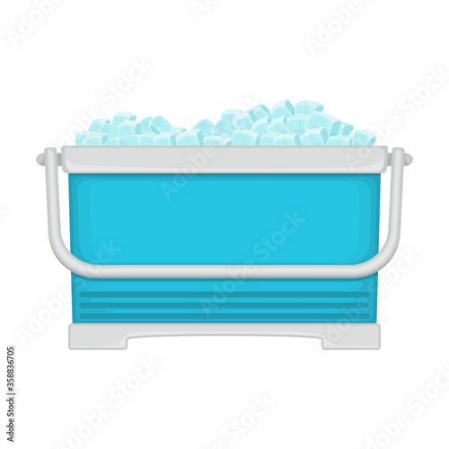 Ice box vector icon.Cartoon vector icon isolated on white background ice box.