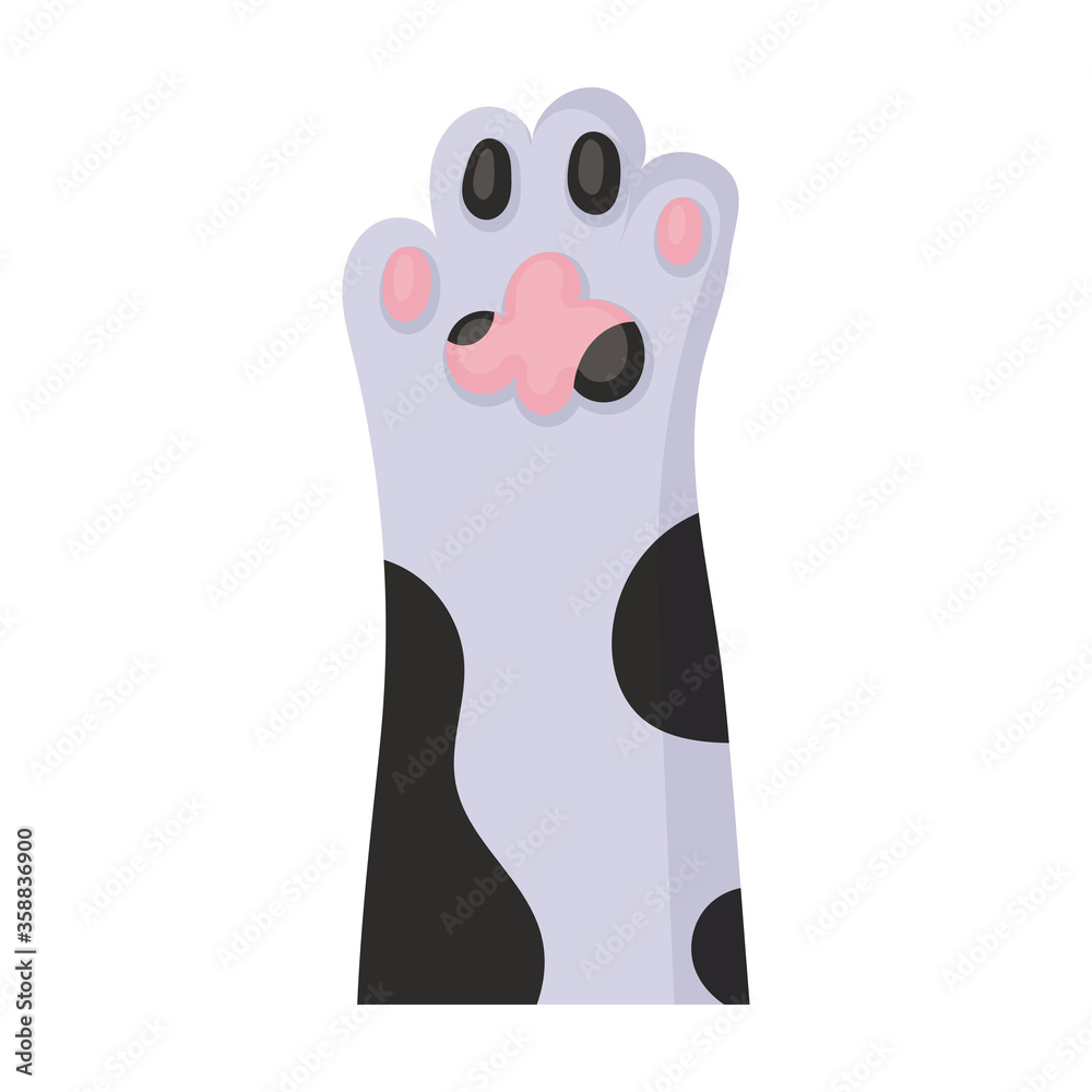 Cat paw vector icon.Cartoon vector icon isolated on white background cat paw. Cat paw vector icon.Cartoon vector icon isolated on white background cat paw.