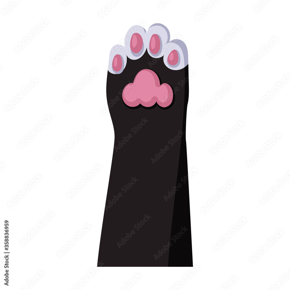 Cat paw vector icon.Cartoon vector icon isolated on white background cat paw.