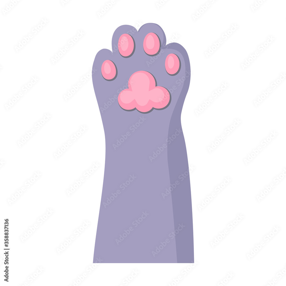Cat paw vector icon.Cartoon vector icon isolated on white background cat paw. Cat paw vector icon.Cartoon vector icon isolated on white background cat paw.