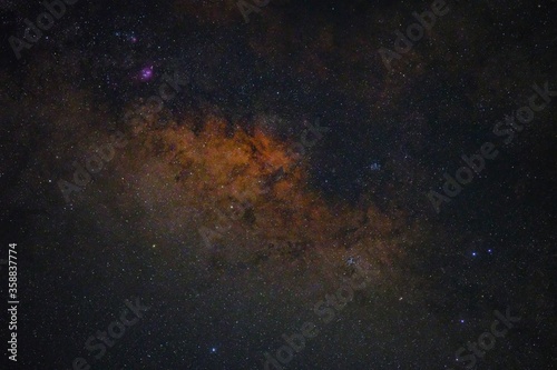  Milky way galaxy with stars and space dust in the universe , Night sky background