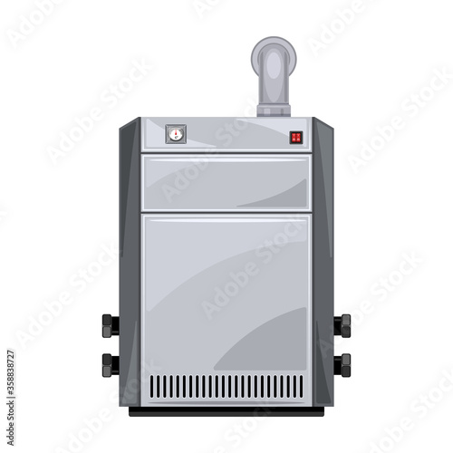 Gas boiler vector icon.Cartoon vector icon isolated on white background gas boiler.