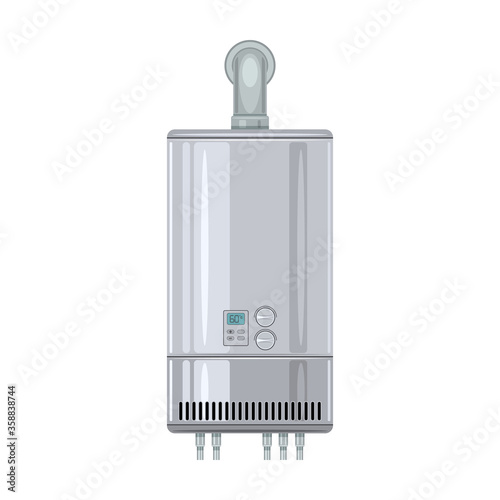 Water boiler vector icon.Cartoon vector icon isolated on white background water boiler.