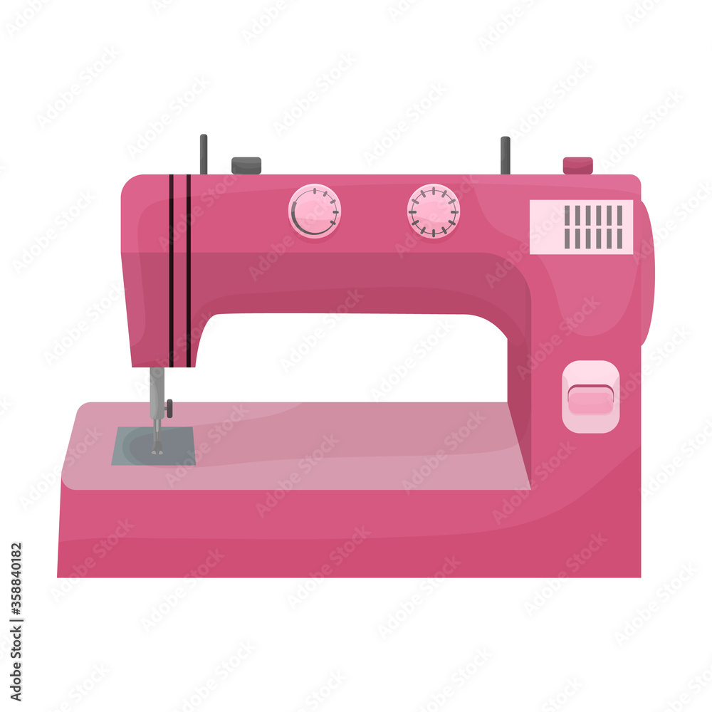 Sewing machine vector icon.Cartoon vector icon isolated on white background sewing machine.