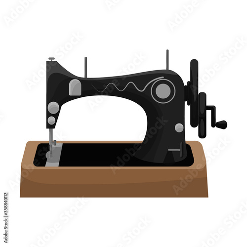 Sewing machine vector icon.Cartoon vector icon isolated on white background sewing machine.