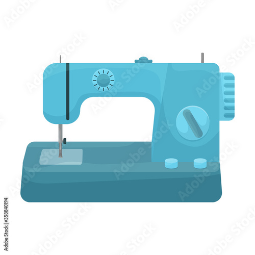 Sewing machine vector icon.Cartoon vector icon isolated on white background sewing machine. © VectorVicePhoto