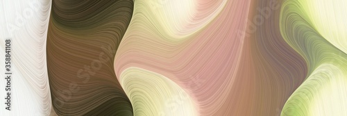 flowing colorful waves background with tan, dark olive green and linen colors. can be used as header or banner