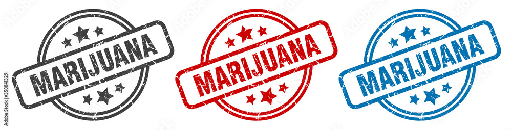 marijuana stamp. marijuana round isolated sign. marijuana label set marijuana stamp. marijuana round isolated sign. marijuana label set