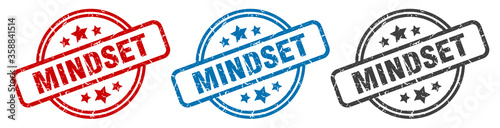 mindset stamp. mindset round isolated sign. mindset label set