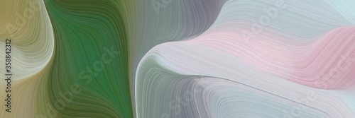 creative colorful waves background with silver, dark olive green and gray gray colors. can be used as header or banner
