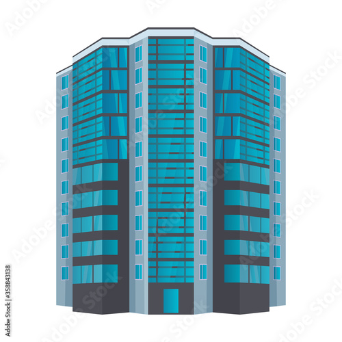 High buildings vector icon.Cartoon vector icon isolated on white background high buildings.