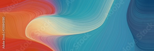 modern colorful curves graphic with indian red, steel blue and dark gray colors. can be used as header or banner