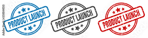 product launch stamp. product launch round isolated sign. product launch label set