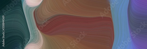 flowing decorative waves style with pastel brown, old mauve and steel blue colors. can be used as poster, card or background graphic