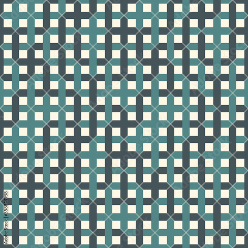Stylized overlapping pipelines background. Seamless pattern with maze, labyrinth motif. Contemporary wicker ornament.
