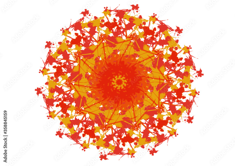 Flor abstracta colorida.