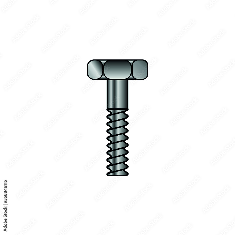 Metal bolt icon. Image of a bolt for web design on a white background. Metal bolt icon. Image of a bolt for web design on a white background.