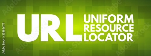 URL - Uniform Resource Locator acronym, technology concept background