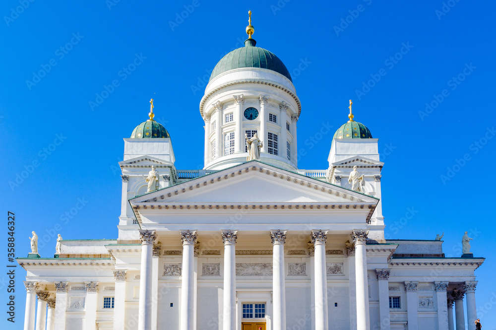 Fototapeta premium It's Helsinki Cathedral, the Finnish Evangelical Lutheran cathedral of the Diocese of Helsinki, Helsinki, Finland.