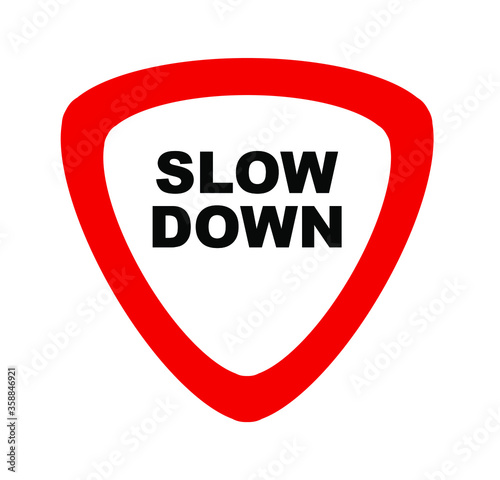 slow down sign on white background Free Download slow down sign on white background - GFXLoad