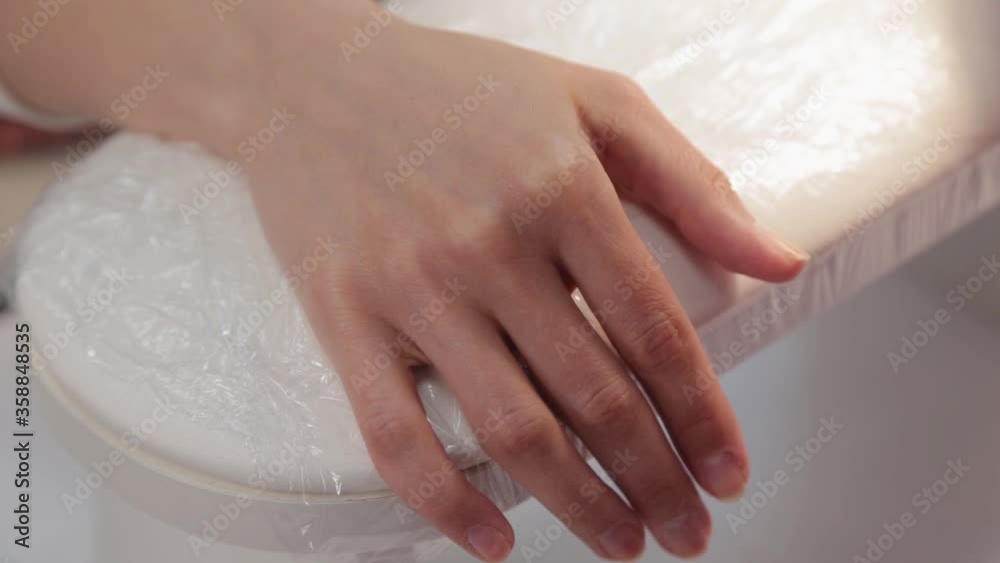 Beautiful woman hands in front of manicure. Beautiful woman hands in front of manicure.