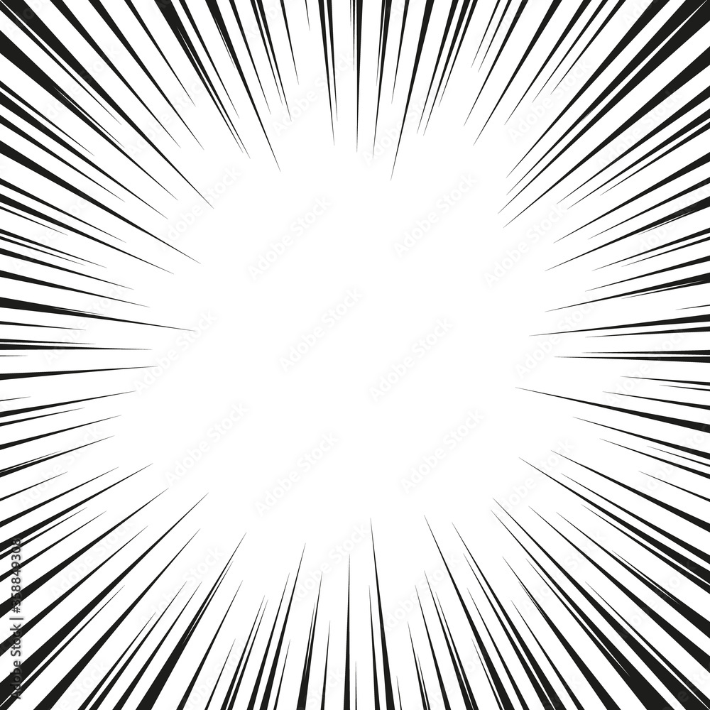Graphic Explosion with Speed Lines. Comic Book Design Element. Vector Illustration Graphic Explosion with Speed Lines. Comic Book Design Element. Vector Illustration