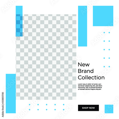 Sales mode of social media post templates. in blue mode