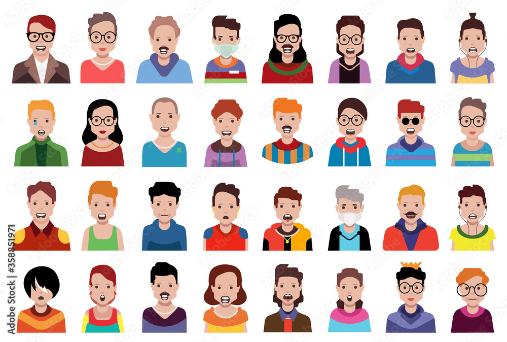 High quality avatar, people vector icons