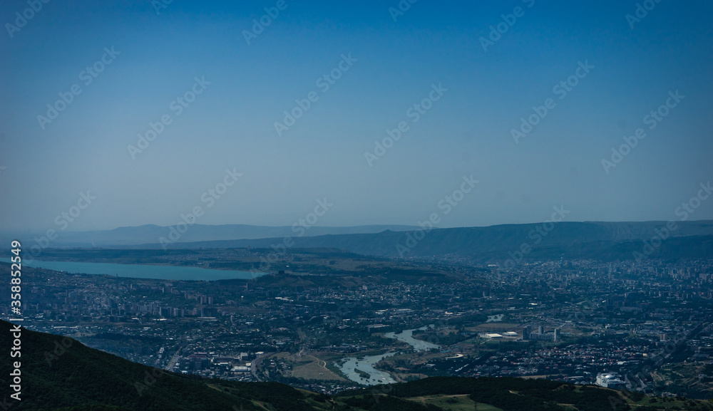 View to Tbilisi city from Zedazeni monastery View to Tbilisi city from Zedazeni monastery