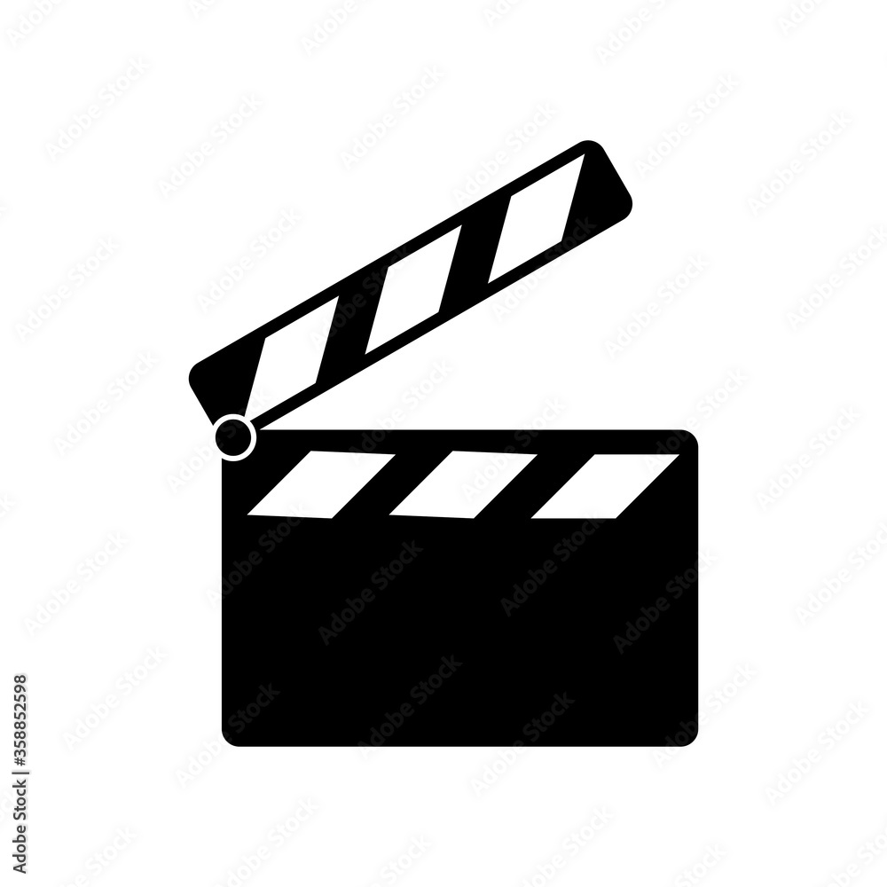Cinema Icon isolate on white background drawing by illustration
