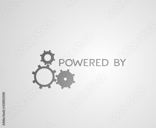 Design of powered by message