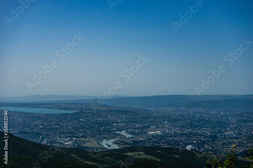 View to Tbilisi city from Zedazeni monastery