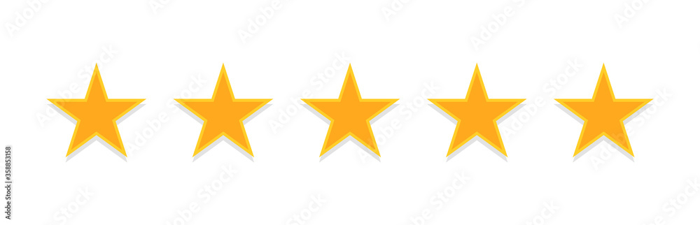 Five golden stars. Rating, quality assessment. Five golden stars. Rating, quality assessment.