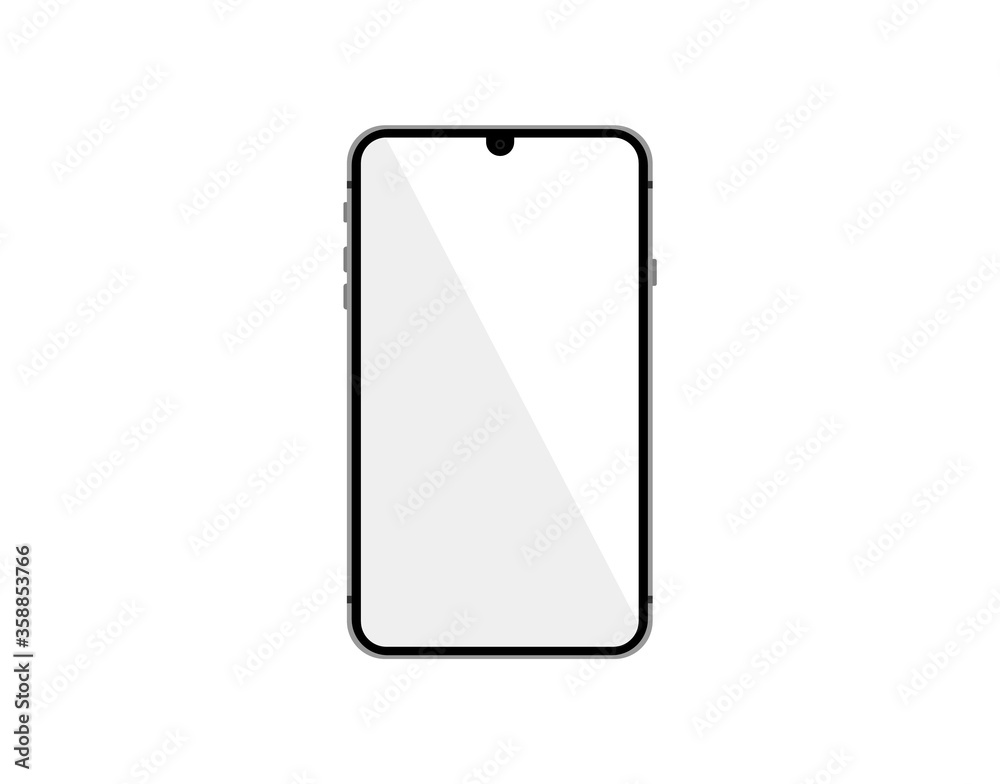 Mock up smartphone with blank white screen. Phone in a flat style. Technology, gadget. Mock up smartphone with blank white screen. Phone in a flat style. Technology, gadget.