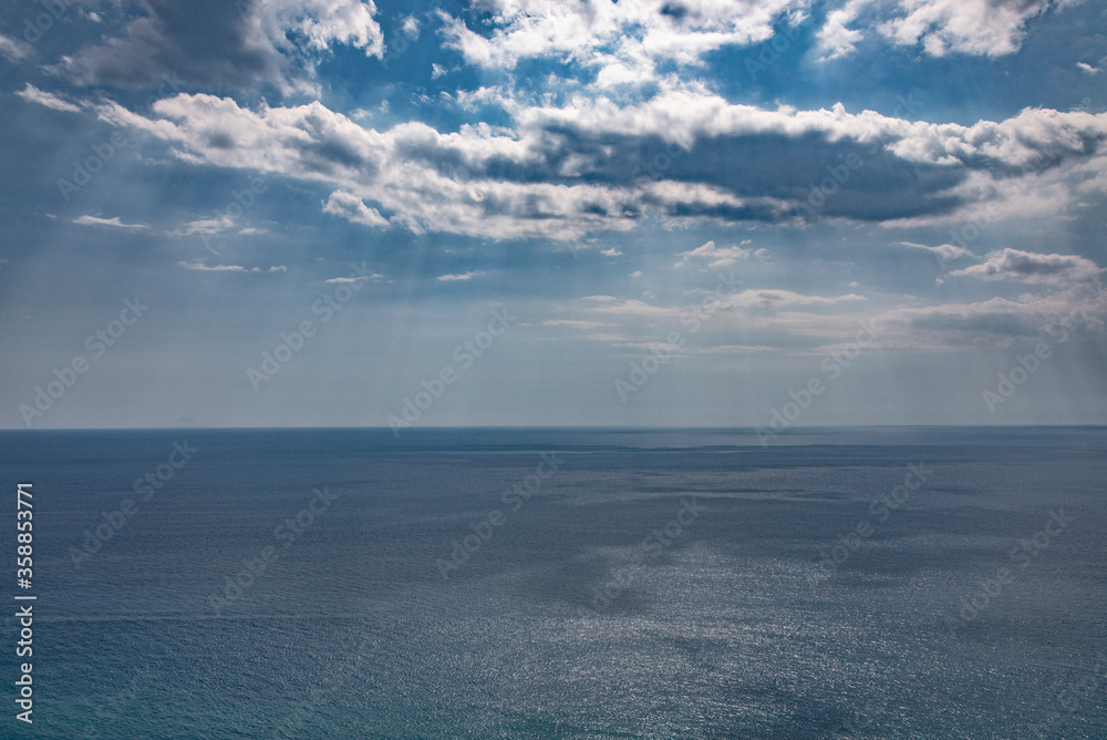 Fototapeta premium mediterranean sea view from FiumeFreddo, Calabria, Italy