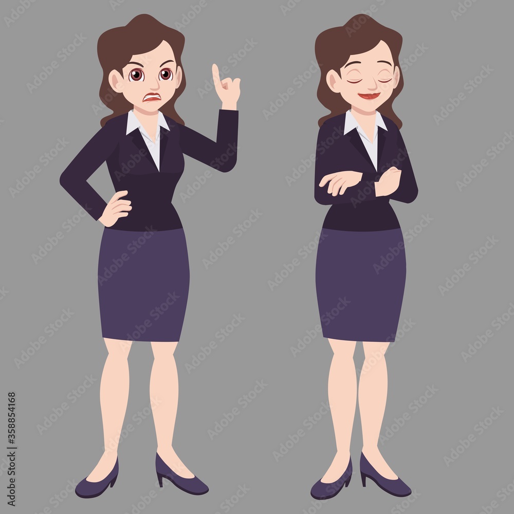 Business women in formal office wear standing poses Business women in formal office wear standing poses