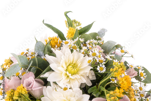 Bouquet of flowers isolated on the white