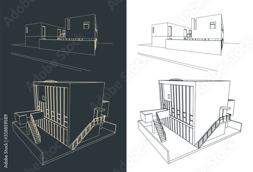 Modern buildings sketch