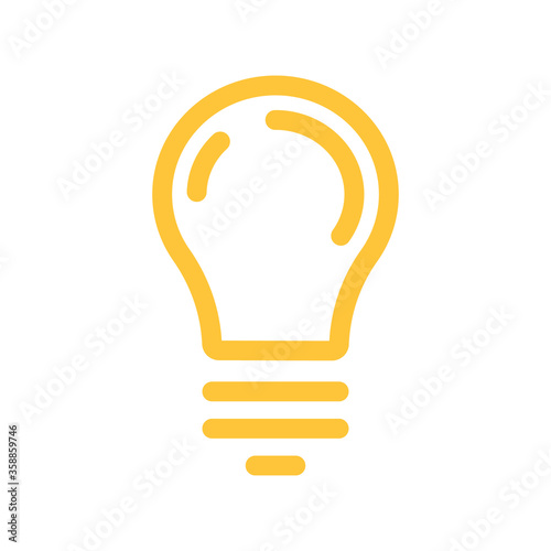 Electric lamp light bulb vector icon. Idea symbol.