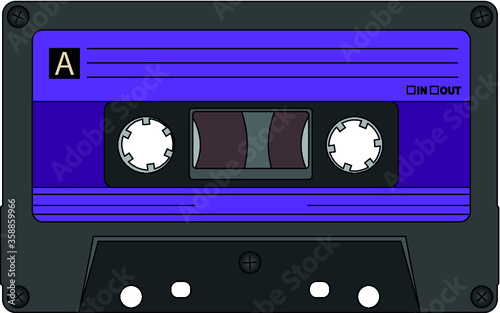 Audio cassette music eighties retro wave rap hip hop rock boombox