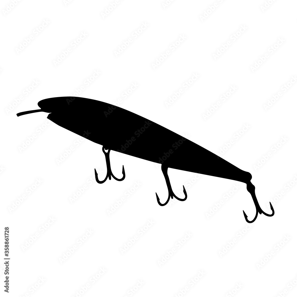 Wobbler and poper for fishing. Bait for predatory fish . Vector image. Wobbler and poper for fishing. Bait for predatory fish . Vector image.