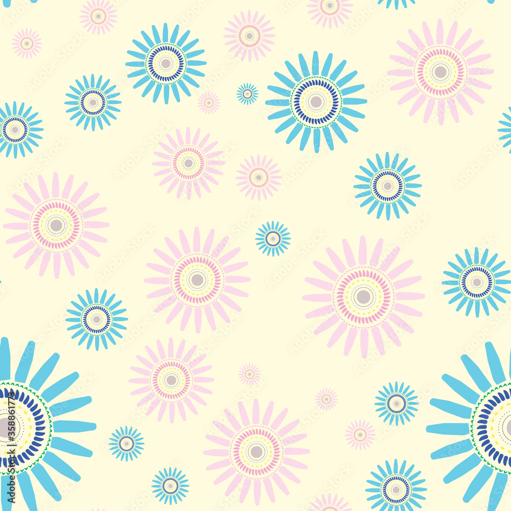 Flower seamless repeating vector pattern Flower seamless repeating vector pattern