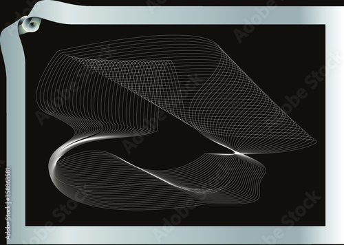 Mesh Vector illustration Wireframe large Depth of Field