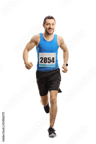 Man running a marathon race