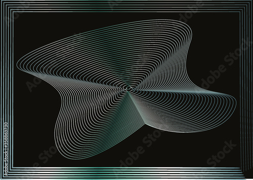 Spatial sacred Mesh vector Illustration Geometry Optical illusion
