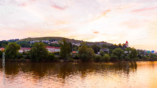 Sunset in Prague, Czech Republic (Vltava river) © Anton Ivanov Photo