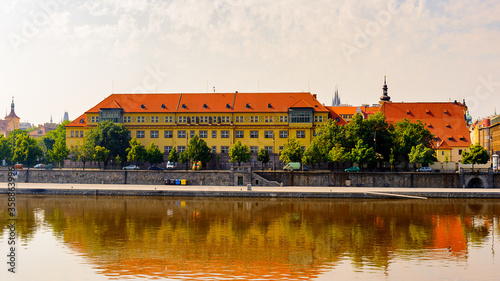 Building on the bank of the river Vltava, Czech Republic