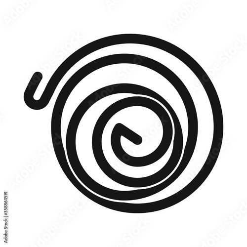 Vector illustration of coil and detail icon. Graphic of coil and metal stock vector illustration.