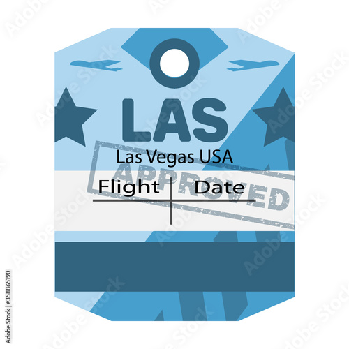 Photography Baggage tag vector icon